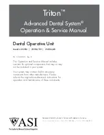 Preview for 1 page of ASI Triton Advanced Dental System 2025M Operation & Service Manual