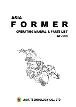 Preview for 1 page of ASIA TECHNOLOGY AF-300 Operating Manual & Parts List