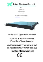 Предварительный просмотр 1 страницы Asian Electron 1U1KVA Series Instruction Manual