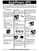 AsiaPower IND600 User Manual предпросмотр