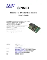 ASIX SPINET User Manual preview