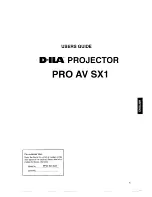 Preview for 1 page of Ask Proxima D-ILA Pro AV SX1 User Manual