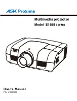 Ask Proxima E1655 series User Manual preview