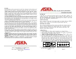 Aska RFDM-1 Installation Instructions preview