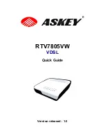 Askey RTV7805VW Quick Manual preview