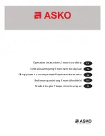 Asko 1631g series Operating Instructions Manual preview