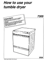 Preview for 1 page of Asko 7305 - Quick Start Manual