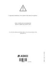 Предварительный просмотр 28 страницы Asko CC96264S Instructions For Use Manual