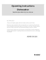 Asko D5223 Operating Instructions Manual предпросмотр