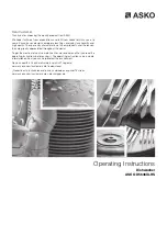 Preview for 1 page of Asko D5636XLHS Operating Instructions Manual