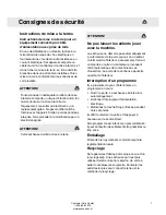 Preview for 9 page of Asko DC7573 (French) Mode D'Emploi