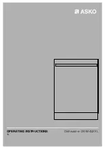 Предварительный просмотр 1 страницы Asko DFI644GXXL Operating Instructions Manual