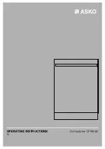 Asko DFI654B Operating Instructions Manual предпросмотр