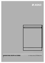 Preview for 1 page of Asko DFI663XXL Operating Instructions Manual