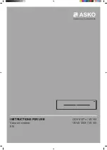 Preview for 1 page of Asko ODV8127 Series Instructions For Use Manual