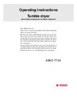 Preview for 1 page of Asko T702 Operating Instructions Manual