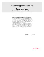 Preview for 1 page of Asko T753C Operating Instructions Manual