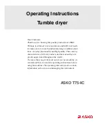 Asko T754C Operating Instructions Manual preview