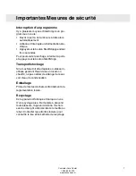 Preview for 7 page of Asko T793C (French) Guide D'Utilisation Et D'Entretien