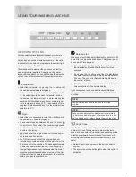 Preview for 9 page of Asko W8844XL W Operating Instructions Manual