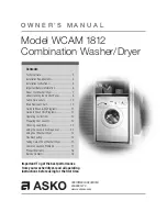 Preview for 1 page of Asko WCAM1812 Owner'S Manual