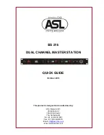 ASL INTERCOM BS 216 Quick Manual preview