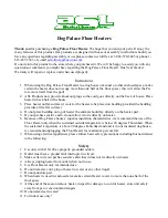 ASL INTERCOM Dog Palace Floor Heater Manual preview