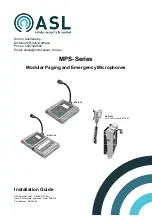 Preview for 1 page of ASL INTERCOM MPS Series Installation Manual