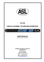 Preview for 1 page of ASL INTERCOM PS 150 User Manual