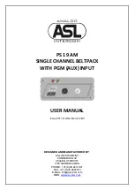 ASL INTERCOM PS 19 AM User Manual preview