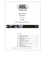 ASL INTERCOM PS 289 User Manual preview