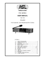 Preview for 1 page of ASL INTERCOM PS 4379 User Manual