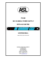 ASL INTERCOM PS 680 User Manual preview