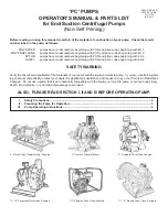 ASM Pacer Pumps PC Series Operator'S Manual & Parts List предпросмотр