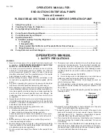 Preview for 2 page of ASM Pacer Pumps PC Series Operator'S Manual & Parts List