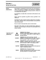 Preview for 3 page of ASM Posihall PH36 Installation And Operation Manual