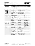 Preview for 31 page of ASM Posihall PH36 Installation And Operation Manual