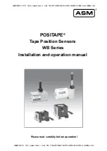 ASM POSITAPE WB Series Installation And Operation Manual предпросмотр