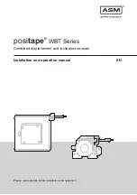 Предварительный просмотр 1 страницы ASM positape WBT Series Installation And Operation Manual