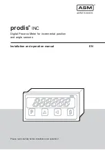 Preview for 1 page of ASM prodis INC Installation And Operation Manual