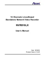 Предварительный просмотр 1 страницы Asoni NVR616LX User Manual