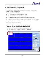 Предварительный просмотр 58 страницы Asoni NVR616LX User Manual