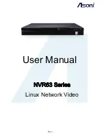 Asoni NVR63 Series User Manual предпросмотр