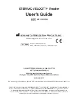 Предварительный просмотр 2 страницы ASP Sterrad Velocity Reader User Manual