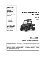 ASP T-Boss570 Owner'S/Operator'S Manual preview