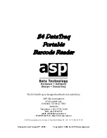 Предварительный просмотр 1 страницы ASP Z4 DataTraq User Manual