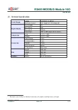 Предварительный просмотр 4 страницы Aspar RS485 MODBUS User Manual