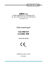 Предварительный просмотр 1 страницы ASPEL AsCARD B5 Operation Manual