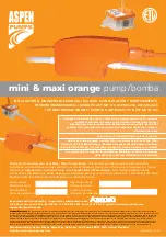 Preview for 1 page of Aspen Pumps Maxi Orange Manual