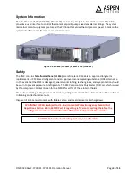 Preview for 3 page of Aspen FP00091 Installation And Operation Instructions Manual